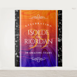 Elegante Feier zum 39. Geburtstag der Hochzeit Wandteppich