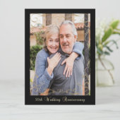 Elegante Feier zum 50. Jahrestag Einladung (Stehend Vorderseite)