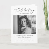 Elegante Feier zum Foto der Beerdigung geklappt Programm (Vorderseite)