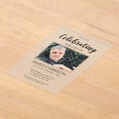 Elegante Feier zum Foto des Lebens Acryleinladungen (Ablage )
