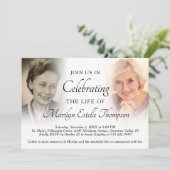 Elegante Feier zum Foto des Lebens Einladung (Stehend Vorderseite)