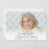 Elegante Feier zum Foto des Lebens Einladung (Rückseite)