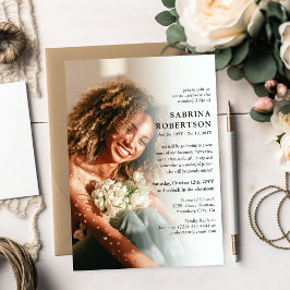 Elegante Feier zum Foto des Lebens Einladung