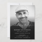 Elegante Feier zum Foto Gedenkfeier Einladung (Vorderseite)