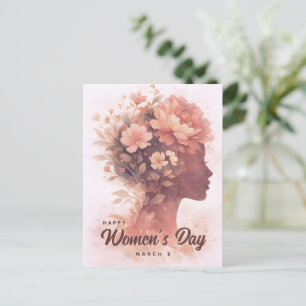 Elegante Feier zum Frauentag Floral 8. März  Postkarte