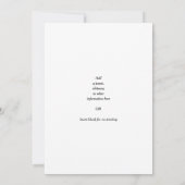 Elegante Feier zum Gedenken an die Beerdigung des Einladung (Rückseite)