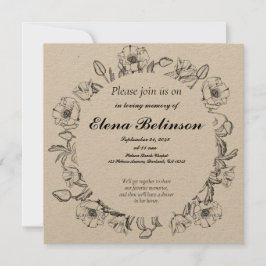 Elegante Feier zum Gedenkfest zum Beerdigen des Le Einladung