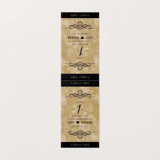 Elegante Feier zum Hochzeitstag (Außenseite Aufgefaltet)