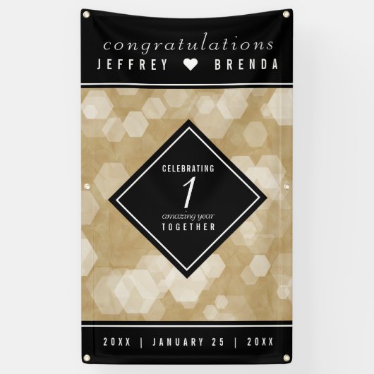 Elegante Feier zum Hochzeitstag Banner (Vertikal)