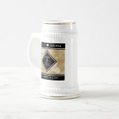 Elegante Feier zum Hochzeitstag Bierglas (Vorderseite Links)