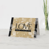 Elegante Feier zum Hochzeitstag Dankeskarte (Vorderseite)