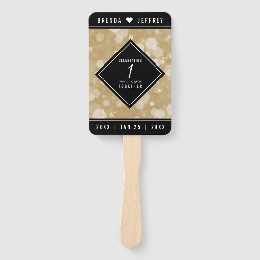 Elegante Feier zum Hochzeitstag Fächer (Vorderseite)