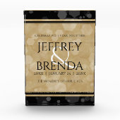 Elegante Feier zum Hochzeitstag Fotoblock (Vorderseite)