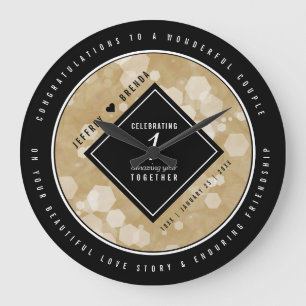Elegante Feier zum Hochzeitstag Große Wanduhr