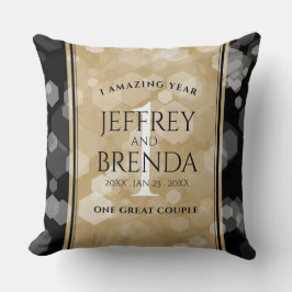 Elegante Feier zum Hochzeitstag Kissen