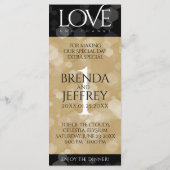 Elegante Feier zum Hochzeitstag Menükarte (Rückseite)