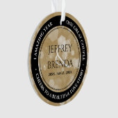 Elegante Feier zum Hochzeitstag Ornament (Vorderseite)