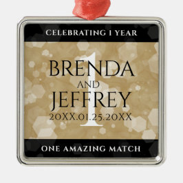 Elegante Feier zum Hochzeitstag Ornament Aus Metall