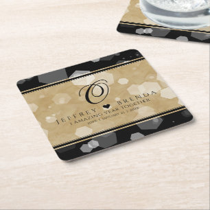 Elegante Feier zum Hochzeitstag Rechteckiger Pappuntersetzer
