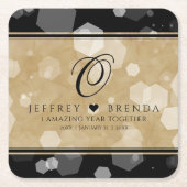 Elegante Feier zum Hochzeitstag Rechteckiger Pappuntersetzer (Vorderseite)