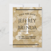 Elegante Feier zum Hochzeitstag Save The Date (Vorderseite)