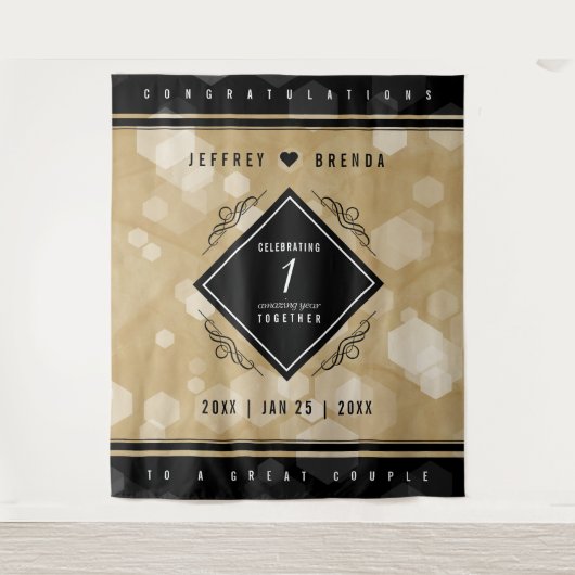 Elegante Feier zum Hochzeitstag Wandteppich (Vorderseite)