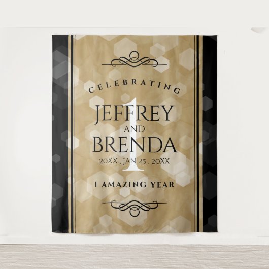 Elegante Feier zum Hochzeitstag Wandteppich (Vorderseite)