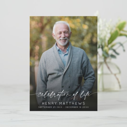 Elegante Feier zum Lebenslauf Programm (Stehend Vorderseite)