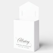 Elegante Feier zur Beerdigung des Lebens Schwarz-w Geschenkschachtel (Geöffnet)