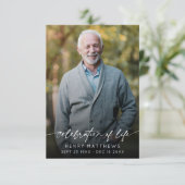 Elegante Feier zur Beerdigung von Life Script Foto (Stehend Vorderseite)