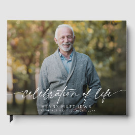 Elegante Feier zur Beerdigung von Life Script Foto Gästebuch