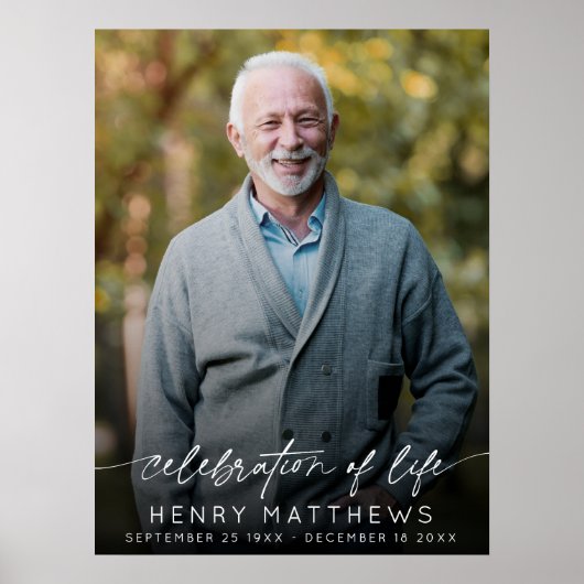 Elegante Feier zur Beerdigung von Life Script Foto Poster (Vorne)