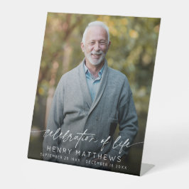 Elegante Feier zur Beerdigung von Life Script Foto Sockelschild