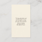 Elegante Feier zur Erinnerungskarte Visitenkarte (Rückseite)