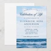 Elegante Feier zur Gedenkveranstaltung Einladung (Vorne/Hinten)