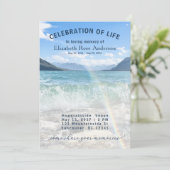 Elegante Feier zur Gedenkveranstaltung Einladung (Stehend Vorderseite)