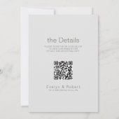 Elegante feierliche Grüne Front- und Backenhochzei Einladung (Rückseite)