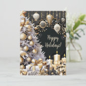 Elegante Feierlichkeiten Feiertagskarte (Stehend Vorderseite)