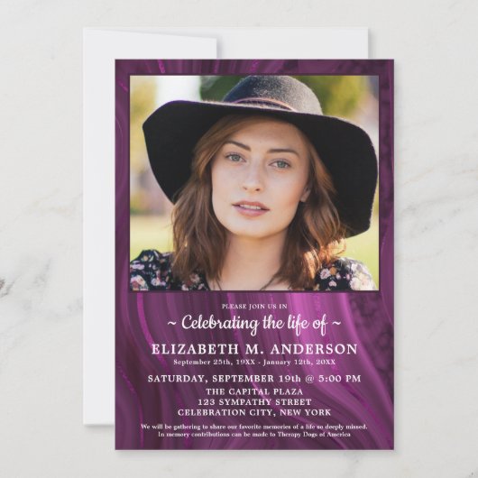 Elegante Feierlichkeiten zum Foto der Lebensgewohn Einladung (Vorderseite)