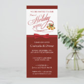 Elegante Feiertags-Party Einladungen (Stehend Vorderseite)