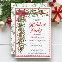 Elegante Feiertags-Party-Mistelzweig-Rote-Schleife