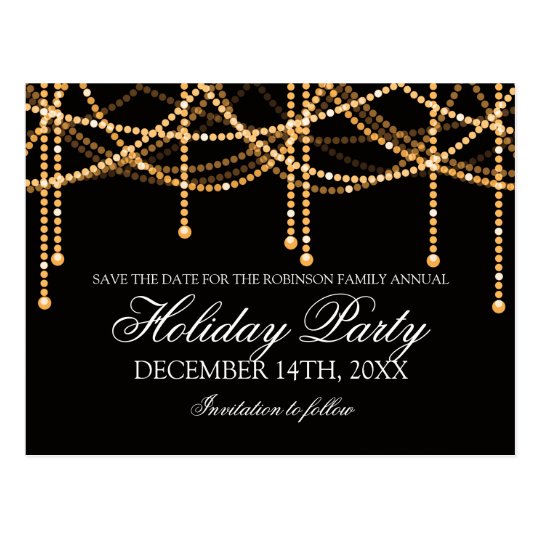 Elegante Feiertags-Save the Date Postkarte