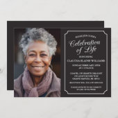 ELEGANTE FEIERUNG LEBENSGRUNDLEGENDER EINLADUNG (Vorne/Hinten)