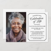 ELEGANTE FEIERUNG LEBENSGRUNDLEGENDER EINLADUNG (Vorne/Hinten)