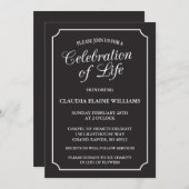 ELEGANTE FEIERUNG LEBENSGRUNDLEGENDER EINLADUNG (Vorne/Hinten)