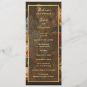 Elegante feine Kunst Blumen Stilleben Hochzeit Programm (Vorderseite)