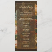 Elegante feine Kunst Blumen Stilleben Hochzeit Programm (Rückseite)
