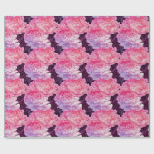 Elegante Feline Peonies Print Wrapping Paper Geschenkpapier (Flach)