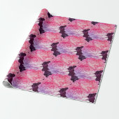 Elegante Feline Peonies Print Wrapping Paper Geschenkpapier (Ungerollt)