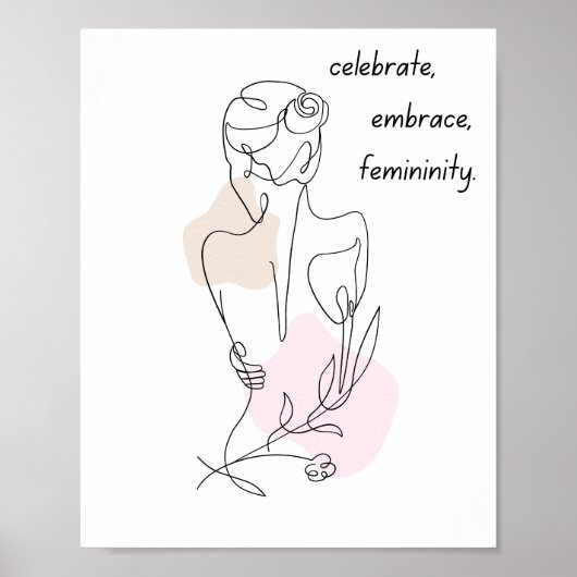 Elegante Female Form Illustration Poster (Vorne)
